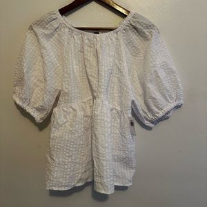 NWT White Old Navy Textured Blouse